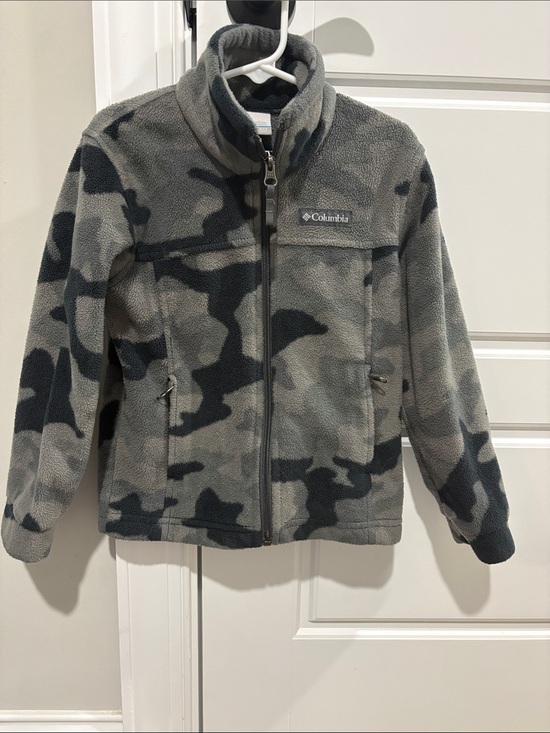Columbia Other - Columbia Gray Camouflage Fleece Jacket